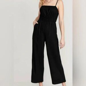 Old Navy- Cropped Smocked Cami Jumpsuit